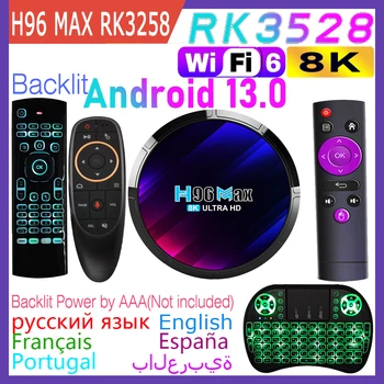 H96 MAX RK3528 Android 13,0 Rochip Четириядрен Wifi6 8K HDR Двойна Wifi 2,4 G 5G BT5.0 100M LAN 2 GB 4 GB 16 GB 32 GB 64 GB Smart TV Box