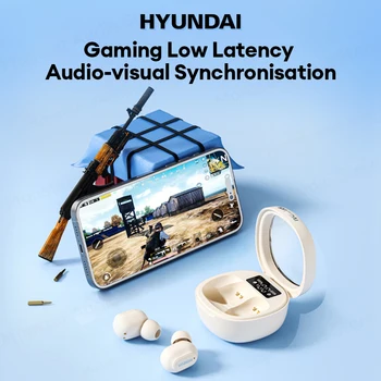 HYUNDAI Original HY-T11 Gaming TWS Безжични Слушалки Bluetooth 5.3 Слушалки Дълго очаквания С Led Дисплей, HI-Fi Стерео Звук Слушалки