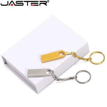 JASTER Metal USB Флаш памет от 128 GB с цветен печат Memory stick 64 GB Безплатно флаш памет с логото на 32 GB, за Бизнес подарък USB-памет 16 GB Сребрист