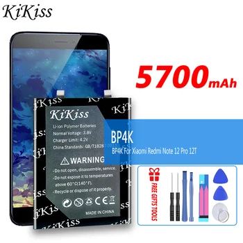  KiKiss Батерия BP4K 5700 mah За Xiaomi Redmi Note 12 Pro/12T Note12 Pro 12Pro/Poco Pro X5 X5Pro 5G Bateria