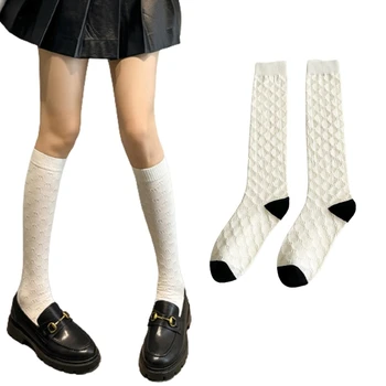L93F Дамски Чорапогащи JK Students За Момичета Чорапогащи До коляното Чорапи Чисто Памучни Чорапогащи До Хайвер Шарени Чорапогащи Подаръци
