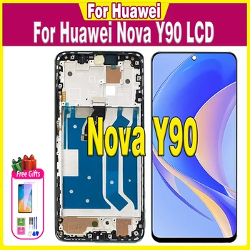 LCD дисплей За Huawei Nova Y90 CTR-LX2 CTR-LX1 Сензорен LCD екран За NovaY90 Y 90 LCD панел В Събирането на Дигитайзер Рамка