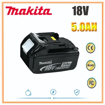 Makita Original 18V 5.0 AH Акумулаторна батерия за електрически инструменти 6.0 AH LED литиево-йонна подмяна на LXT BL1860B BL1860 BL1850