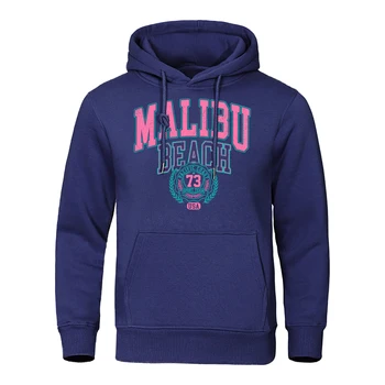 Malibu Baech Pacific Coast Sport Team Качулки Мъжки Свободни Блузи Оверсайз Ежедневни Облекла С Кръгло деколте Флисовые Пуловери Облекло