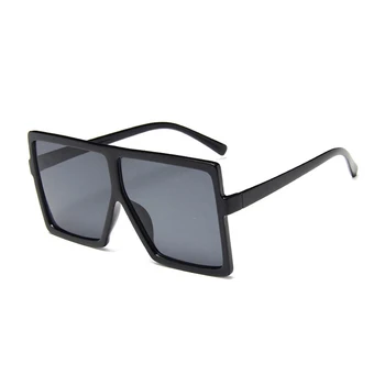 MAXJULI Квадратни слънчеви очила голям размер за жени, черни модерни нюанси, Слънчеви очила са в голяма рамка, Реколта Ретро очила 8076