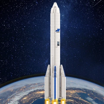 MOC Aerospace (мащаб 1: 110 Saturn V) Ariane 6 Rocket Bricks блок за изследване на космически спътник, детска играчка, подарък за рожден ден