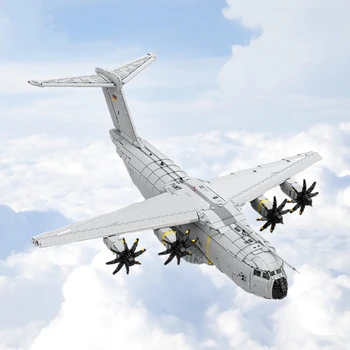 Moc Airbus A400M Atlas Строителни Блокове на Военно-Транспортен Самолет DIY Модел Air Force Airlifter Тухли Играчки Набор от Подарък за Пораснали Деца