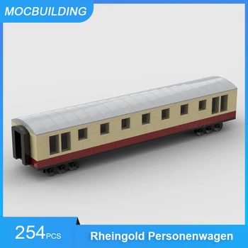 MOC Строителни Блокове Rheingold Personenwagen Модел на Влака САМ да Събере Тухли Образователна Творческа Колекция от Играчки, Подаръци 254 бр.
