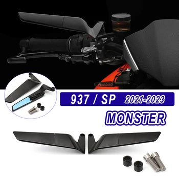 Monster937 SP Аксесоари, Огледало за Обратно виждане Мотоциклет за Duacti Monster 937 Нови Въртящи се предни Регулируеми Странични Огледала 2021 2022 2023