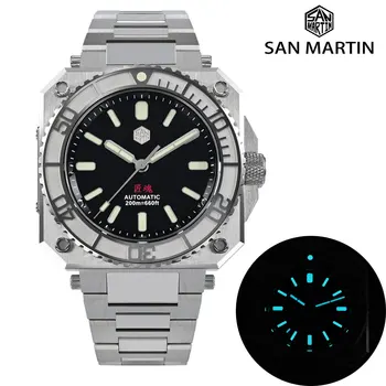 San Martin Оригинален Дизайн 40 мм Мъжки Часовник За гмуркане Sapphire ETA2824 Механични Часовници самостоятелно ликвидация Водоустойчив 20Bar BGW-9