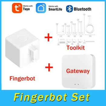 Sasha Smart Bluetooth Мрежа Fingerbot Plus Прекъсвач с бутон-толкателем Fingerbot Smart Switch Control Life Работа с Алекса Google Home