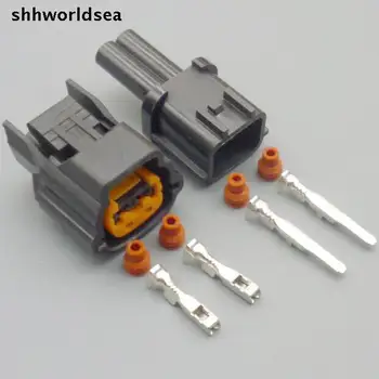 Shhworldsea 2 pin 2P 2.3 ММ авто водоустойчив корпус на електрическа вилици 6098-0137 2-лентов автоматично женски мъжки кабелна балластный конектор