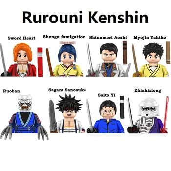 TP1003 Нов набор от градивни елементи от японската аниме Rurouni Kenshin, мини фигурки, играчки