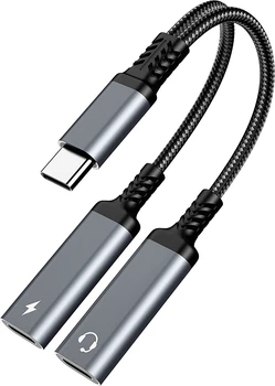 USB C Сплитер за Steam Deck, Двоен Адаптер За слушалки USB C и Зарядно Устройство, Аудио-Ключ 