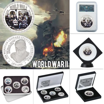 WR Сребърни колекционерски монети от времето на Втората световна война Притежателя набор от Военна възпоменателна монета Немска оригиналната монета, Подаръци за мъже, Директен доставка