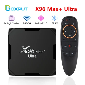 X96 MAX Plus Ultra Android 11 TV Box Amlogic S905X4 4 GB 64 GB 32 GB AV1 Wifi BT 8K X96Max Smart медия плеър Телеприставка Оригинал
