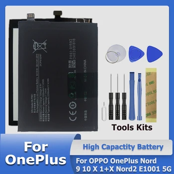 XDOU BLP829 BLP827 BLP861 BLP607 BLP815 Батерия За OPPO OnePlus Nord 9 10 X 1 + X Nord2 E1001 5G + Комплект инструменти
