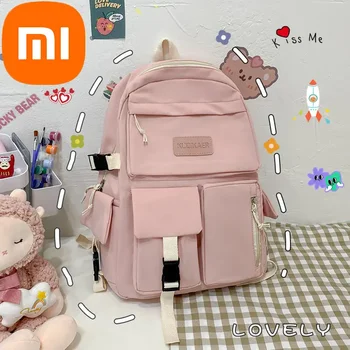 Xiaomi Backpack 2023 Нова модерна чанта за ученици от прогимназия голям капацитет, по-лека и лесна чанта за пътуване, платно раница