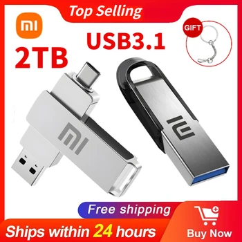 Xiaomi Extreme Dual OTG USB Флаш-диск 2 TB Type-C 256 GB И 128 GB Флаш памет USB Stick Micro USB Flash Type C Memory Stick стик