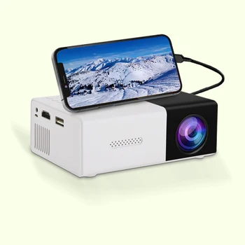 YG300 Компактен и преносим мини проектор за нощуване на открито YG300, проектор с висока разделителна способност за домашно кино