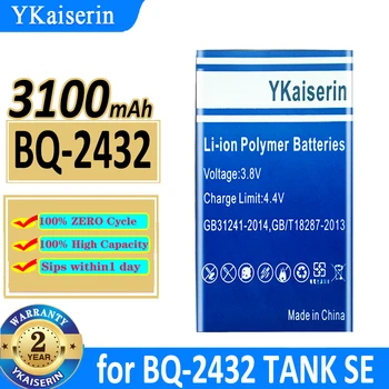 YKaiserin 3100mAh Батерия за BQ BQ-2432 BQ2432 за TANK SE Bateria
