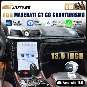 Автомобилно радио 13,6 См Qualcomm За Maserati GT GC Grantismo 2007-2017 Tesla Style Android 11 Автоматична GPS Навигация Стерео Carplay