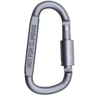 Алуминиеви карабинери с D-образен пръстен, D-образен карабинер, Алуминиев ключодържател, здрав ключодържател с D-образен пръстен за къмпинг, разходки