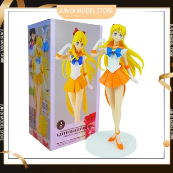 Аниме Sailor Moon, Вечната форма, блясък и обаяние, Супер Моряшка Венера, PVC Статуетка, Подарък колекция, украса за детски играчки