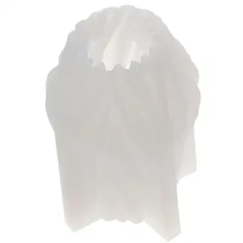 Бели геометрични форми за свещи на колумб 9,5 * 6,5 cm, силиконови 3D форми за свещи на колумб, артистична декорация за дома