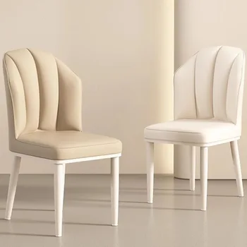 Бели столове за дневна и трапезария, водоустойчив, Модерен Модерен шезлонг за офис, спалня, Cadeiras Sala De Jantar Мебели за дома