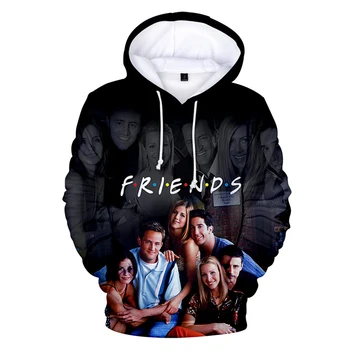 Блузи с 3D-принтом Friends, мъжки блузи с качулка, есен и зима, hoody с качулка от сериала Friends размер плюс, 5XL