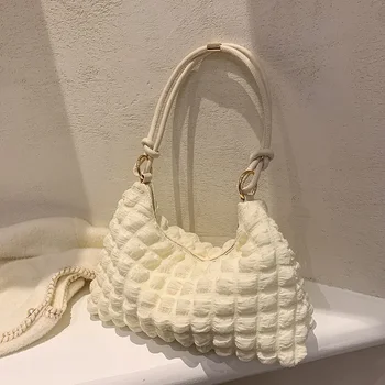 Висококачествена и лесна голяма чанта-тоут Подмышечная чанта Мек облак захарен памук Дамски дизайнерска чанта Бебешката чанта през рамо