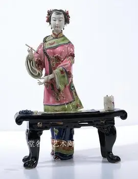 влюбена класическа дама Шивань кукла керамични подаръци Лин Найхэ китайското декорация на всекидневна богуджа кабинет момиче Красавица фигурка