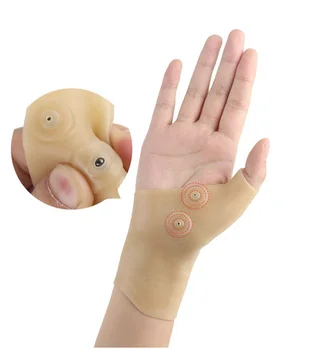 Водоустойчива превръзка, Меко Болкоуспокояващо, Магнитна опора за палеца, Еластичен Коректор, Терапевтична ръкавица за масаж на китките