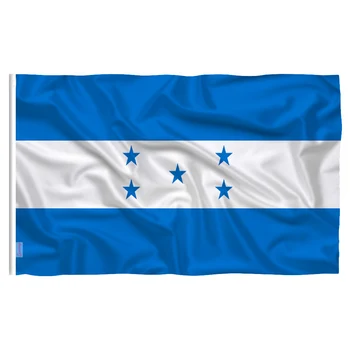 Вълна от 90 x 150 см Знаме на Република Хондурас Вывешивание банер на Националния флаг на Република Хондурас Знамена за декорация на дома
