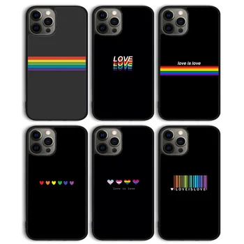 Гей Лесбийки ЛГБТ Rainbow Pride Калъф За Телефон Делото за iPhone 15 SE2020 14 13 11 12 Pro Max mini XR XS Plus 8 7 6S Shell на Корпуса