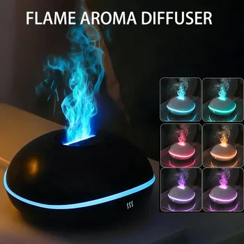 Генератор за мъгла Аромадиффузор Аромадиффузор на Въздуха 7-Цветен led лампа с пламък етерично масло Овлажнител за Въздух Ултразвуков