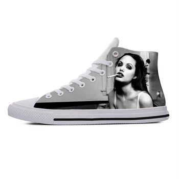 Гореща Лятна мода Анджелина Джоли Високи маратонки на Мъже, Жени Благородна Удобни Ежедневни обувки Дишащи обувки с висок берцем