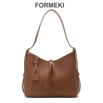 Дамска чанта Formeki Тенденция чанта-тоут 2023 г. на жените, голяма чанта-кофа, однотонная реколта зимна чанта, луксозна дизайнерска чанта