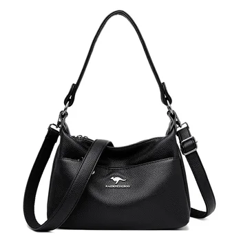 Дамска чанта-месинджър с множество джобове, висококачествени чанти през рамо от мека изкуствена кожа, ежедневни чанти през рамо за жени 2023New Мъкна
