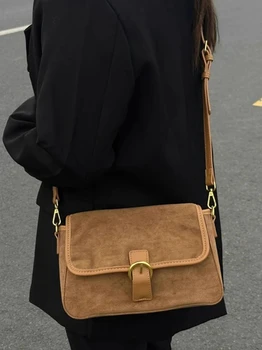 Дамска чанта с подобрена текстура, модерна чанта, однотонная ретро чанта под мишниците, дамски чанти-тоут, лесна чанта през рамо с едно рамо