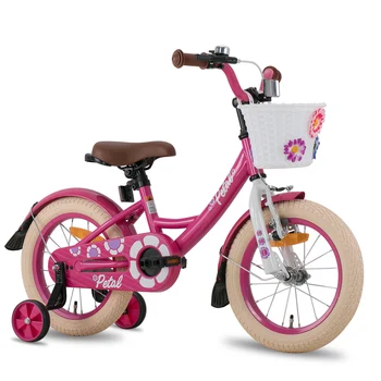 Детски велосипед 3 цвята Безплатна доставка 12 14 16 Инчов колело с тренировочными колела V Brake Детски велосипед Колоритен мотор за момчета и момичета