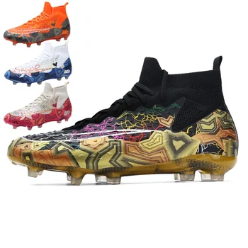 Детски футболни обувки TF / AG, мъжки футболни обувки, детски футболни обувки за тренировки, високи маратонки Grassland Lower, Размер 33-46