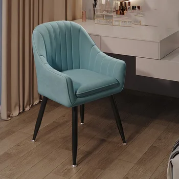 Дизайнерски столове Библиотека С черни крака луксозен Мобилен дисплей За медитация Прости столове за всекидневна Nordic Comedor Промишлена мебели