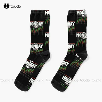 Днес Все още е понеделник, Забавни Чорапи ден търговец на Фондовия Пазар се Прибира Чорапи Дамски Персонализирани По поръчка Унисекс За възрастни, юноши, младежи, Чорапи подарък