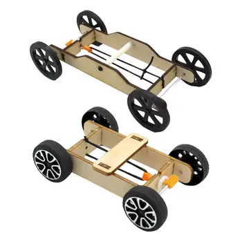 Дървени Комплекти Модели Автомобили DIY Физика Наука Дървена Модел Автомобил Образователна Играчка Експеримент на Обучение в класна стая Възрастни, Деца, Момичета, Момчета