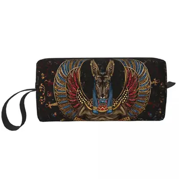 Египетски косметичка Anubis, Пътна косметичка, Мъжки Дамски чанта за тоалетни принадлежности в Древен Египет, чанта за багаж, Чанта