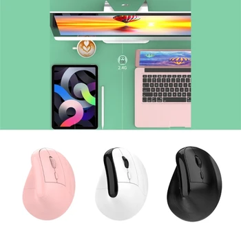Ергономична вертикална USB-мишка, безжична оптична мишка, 4000dpi, съвместима с Bluetooth, 2,4 G за лаптоп, настолен КОМПЮТЪР, на компютъра