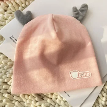 Есенно-зимна шапка за новородено, памучен детски наметало на главата, скъпа топла детска шапка за защита на ушите.