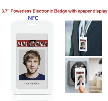 Етикет за показване на изображения с електронно мастило Eink Card Пасивен с 3.7-инчов екран от електронна хартия с поддръжка на NFC Мини-Цифрови рамки за снимки, E-Name визитка